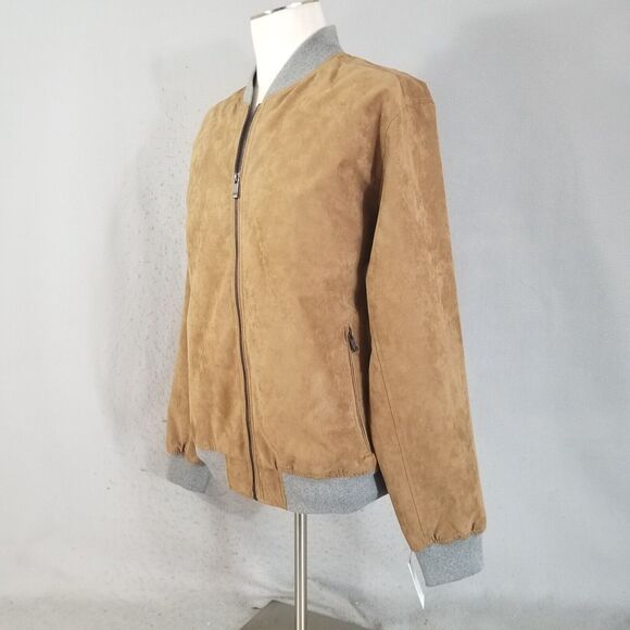 Weatherproof Jacket Mens XL Extra large Brown Micro Suede NEW - Picture 6 of 12